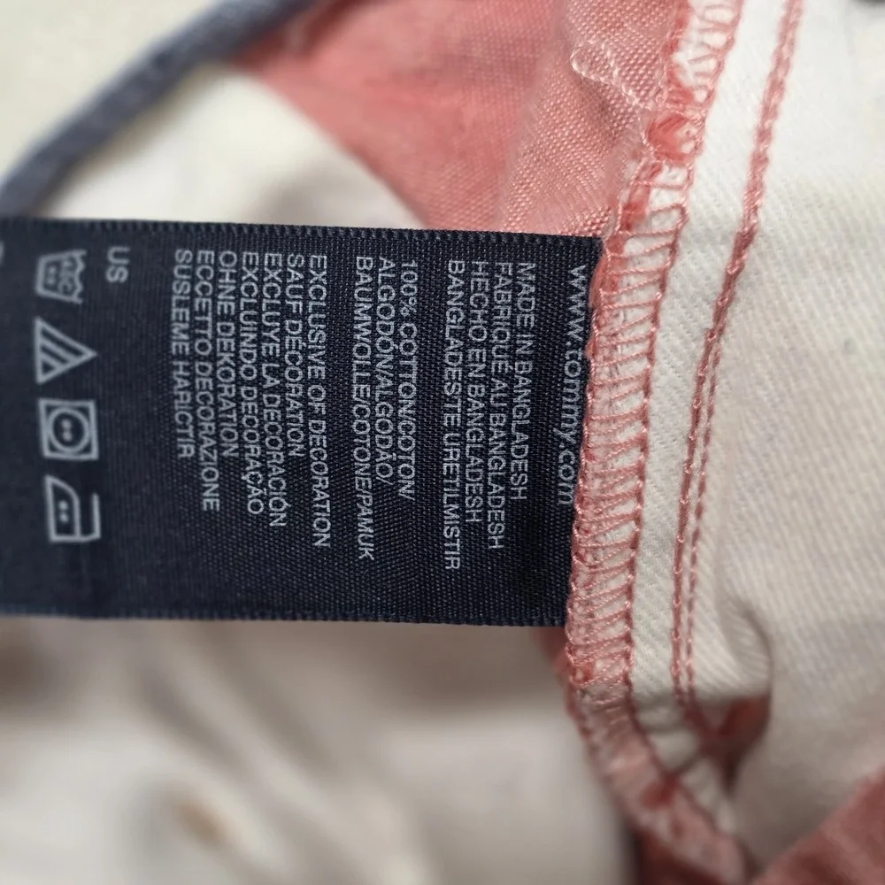 Tommy Hilfiger Men's 38x30 Stretch Chino Custom Fit Casual Pants Salmon Pink NWT